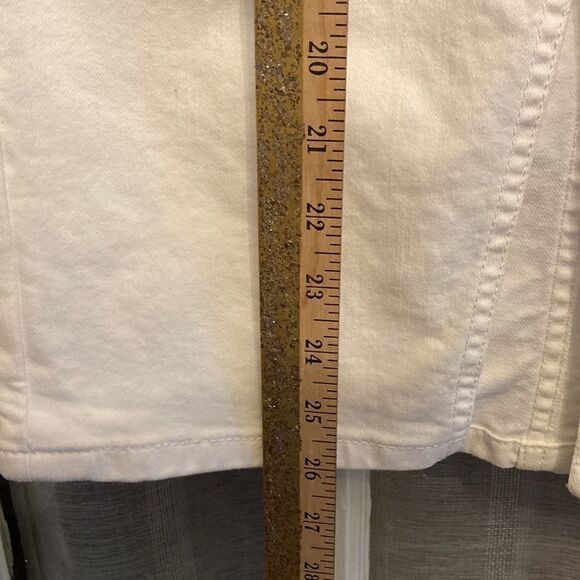 Loft White Denim Slit Front Skirt - Picture 9 of 12